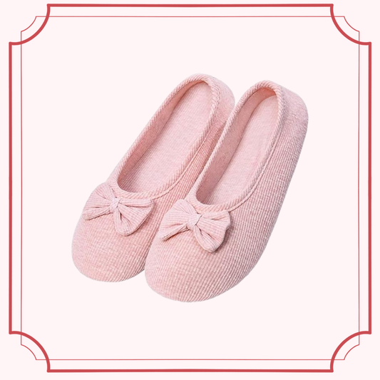 Women's Bow Cotton Slippers