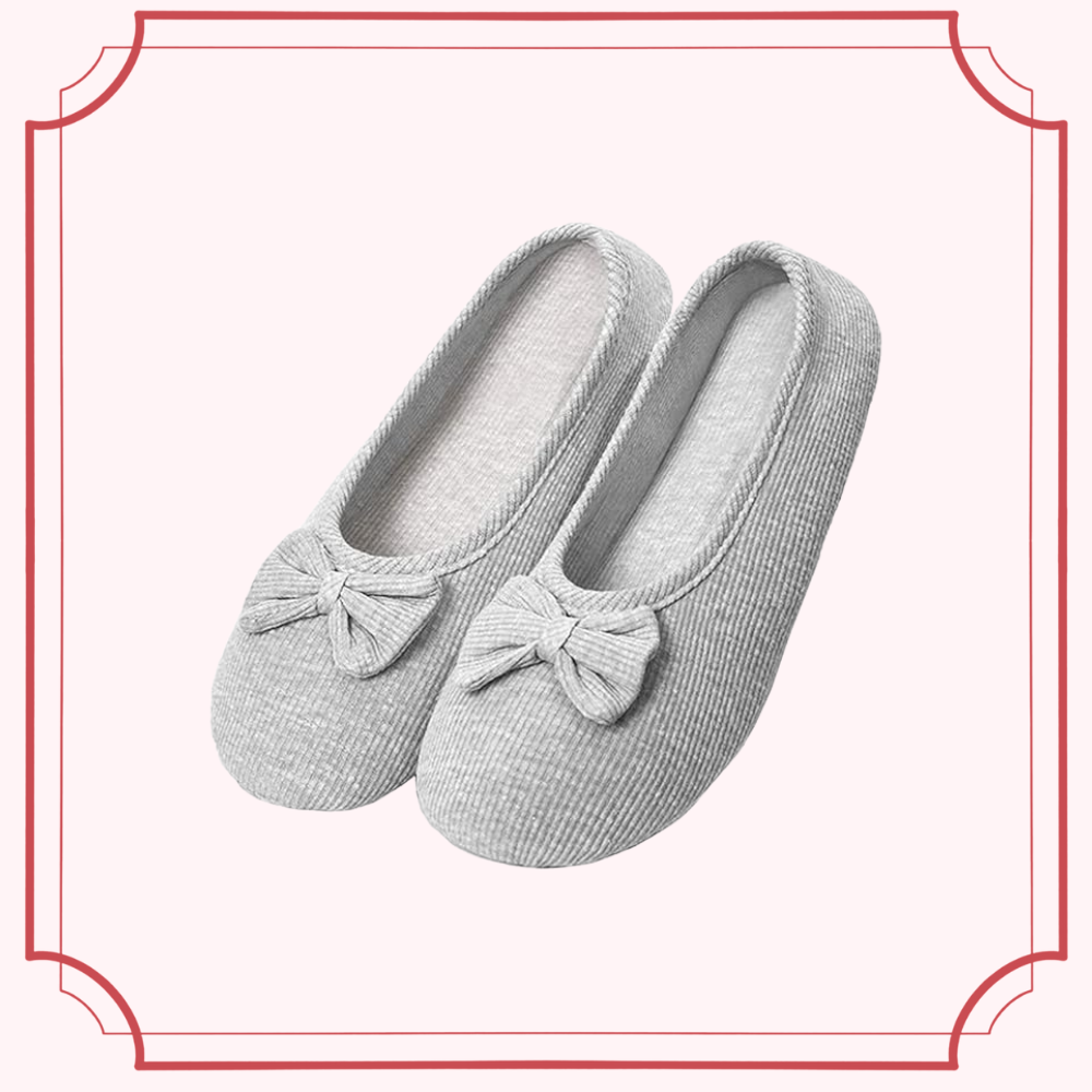 Women's Bow Cotton Slippers