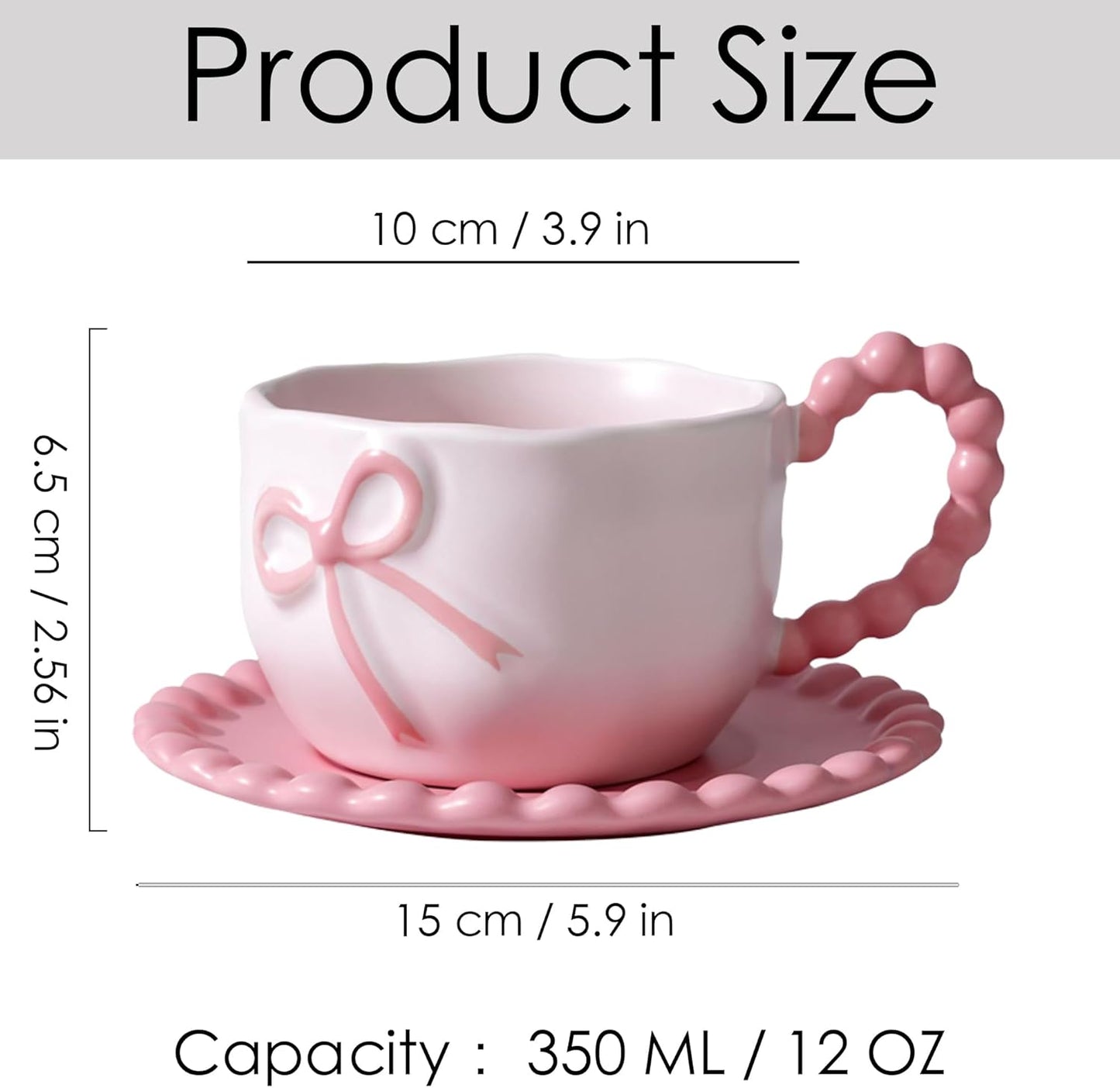 Bow Coffee Mug Porcelain