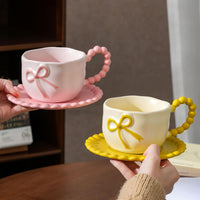 Bow Coffee Mug Porcelain